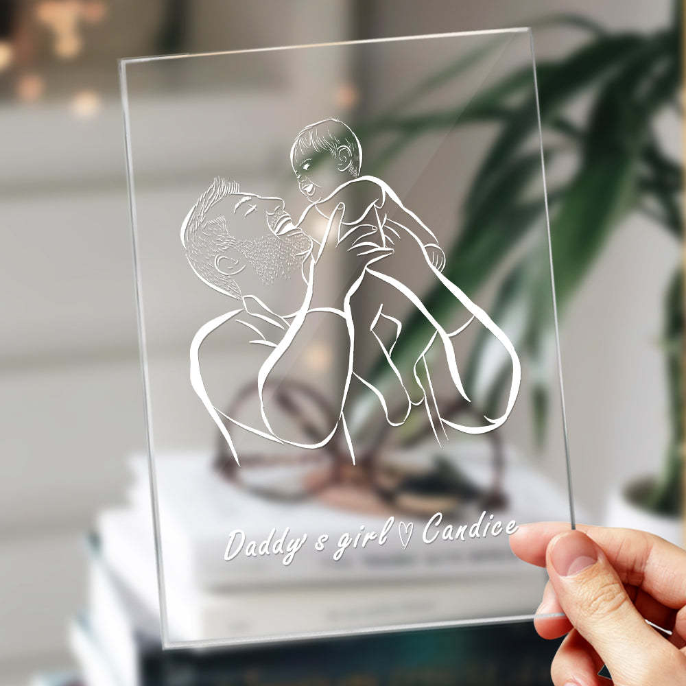 Daddy's Girl Custom Your Name Night Light Father's Day Gift - soufeelmy