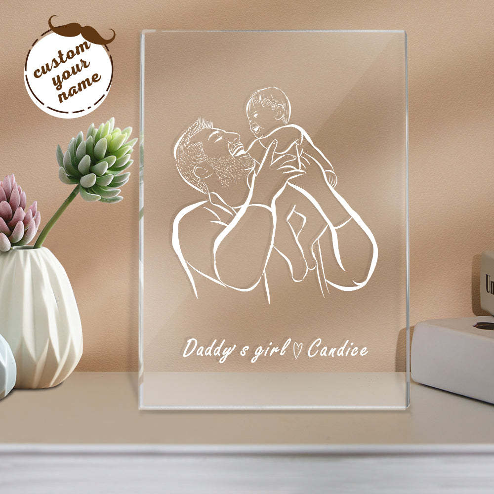 Daddy's Girl Custom Your Name Night Light Father's Day Gift - soufeelmy
