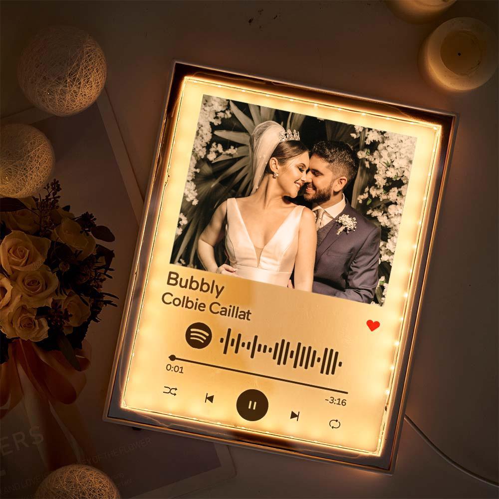 Scannable Custom Spotify Code Night Light Mirror Music Wedding Gifts - soufeelmy