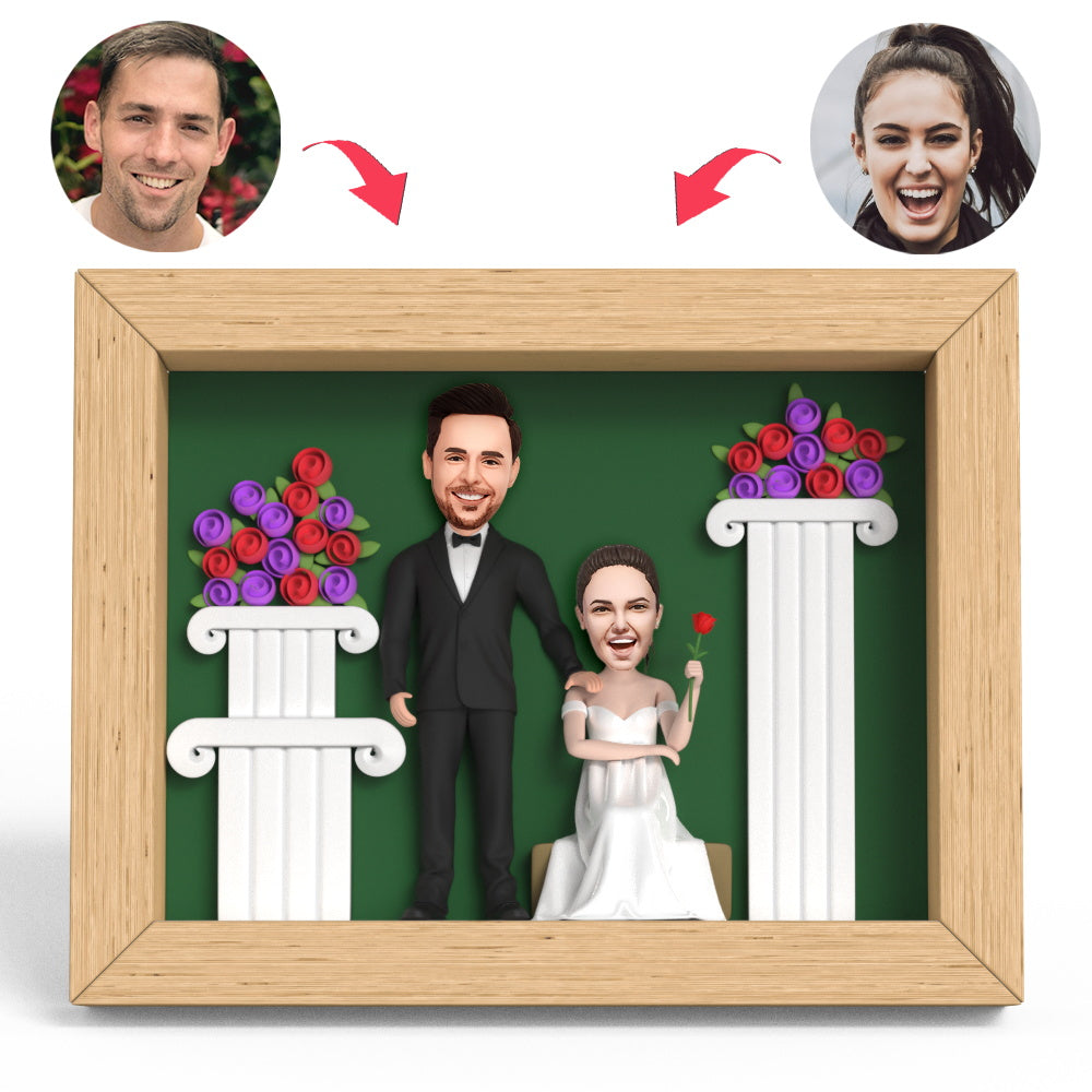 Valentines Gift Wedding Garden Clay Figure Frame Gifts - soufeelmy