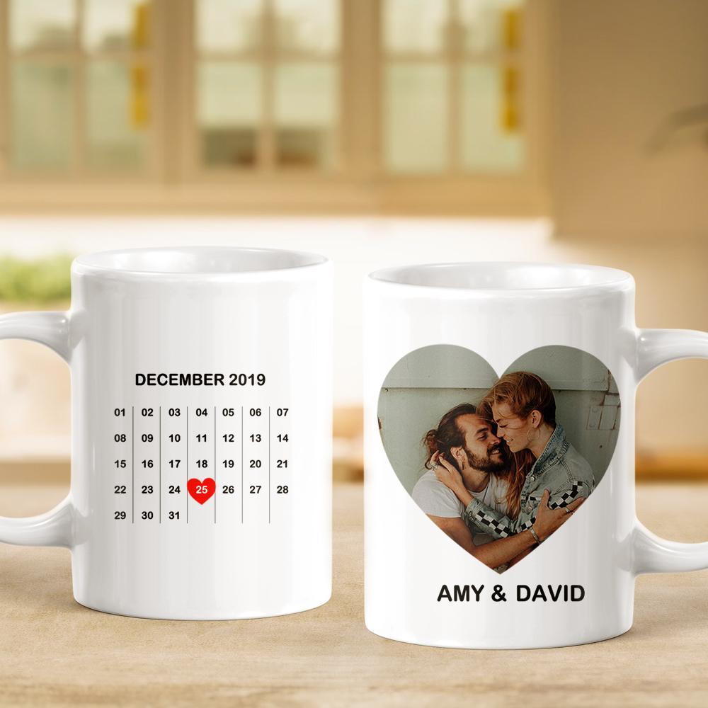 Personalized Photo Mug Keepsake Mugs For Couples Calendar Photo Mug - soufeelmy