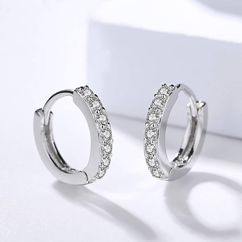 Circle Earrings Silver - soufeelus