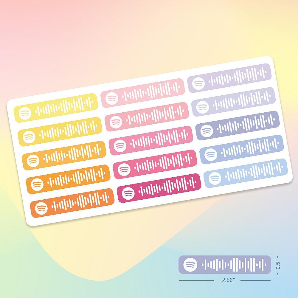 Scannable Spotify Code Stickers Creative Anniversary Gifts for Couple - 