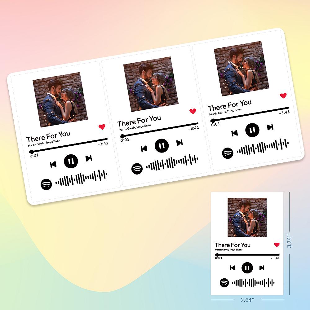 Scannable Spotify Code Stickers Photo Gifts - 