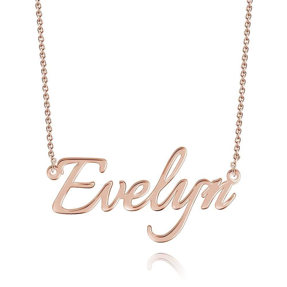 Personalized Name Necklace Black Gold Plated Silver - soufeelmy