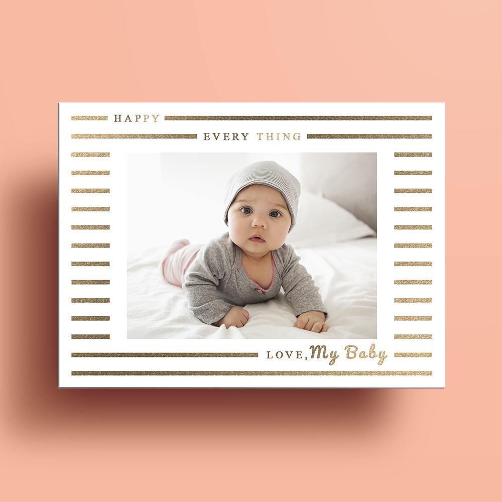 Personalized Photo Card Babies' Gift Pack of 5 - 