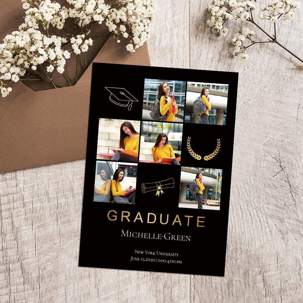 Custom Greeting Card Graduation Memorial Gift - 