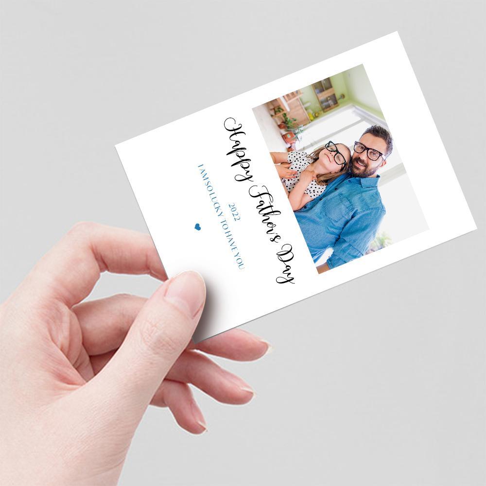 Custom Photo And Engraved Card To Express Your Love On Father's Day - 