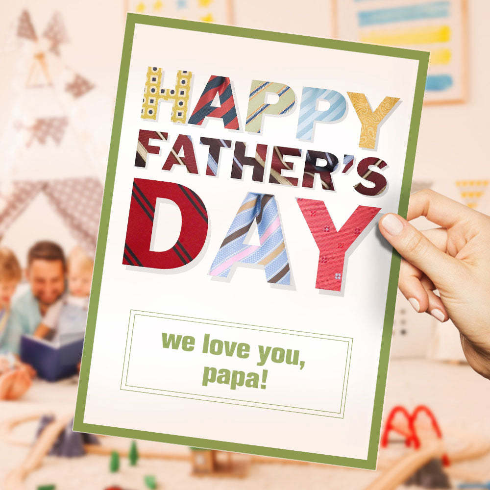 Custom Father's Day Cards Personalized Father's Day Greeting Card Gifts for Father - soufeelmy
