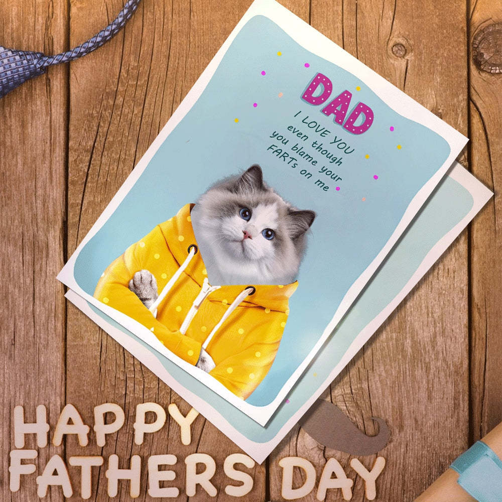 Custom Father's Day Cards Personalized Father's Day Greeting Card Gifts for Father - soufeelmy