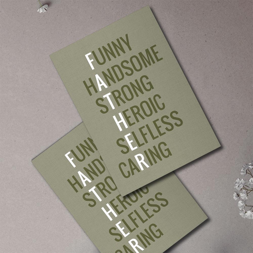 Greeting Card For Father's Day All The Good Quality