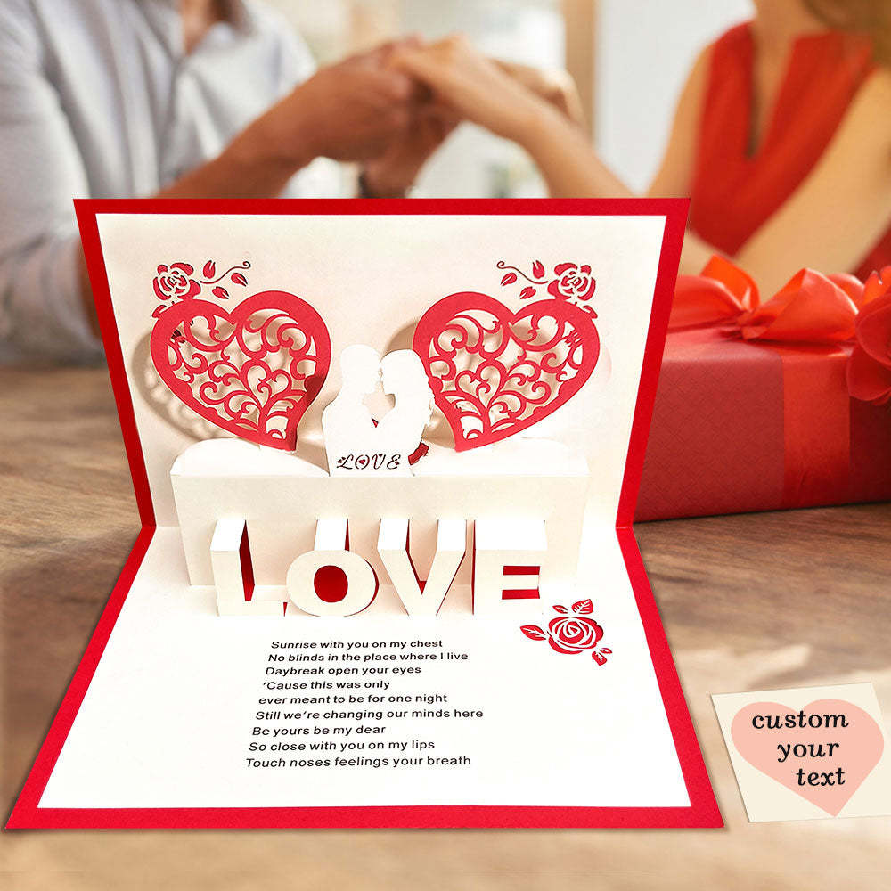 Custom 3D Pop-Up Card Personalized Heart Couple Pop Up Greeting Card - soufeelmy