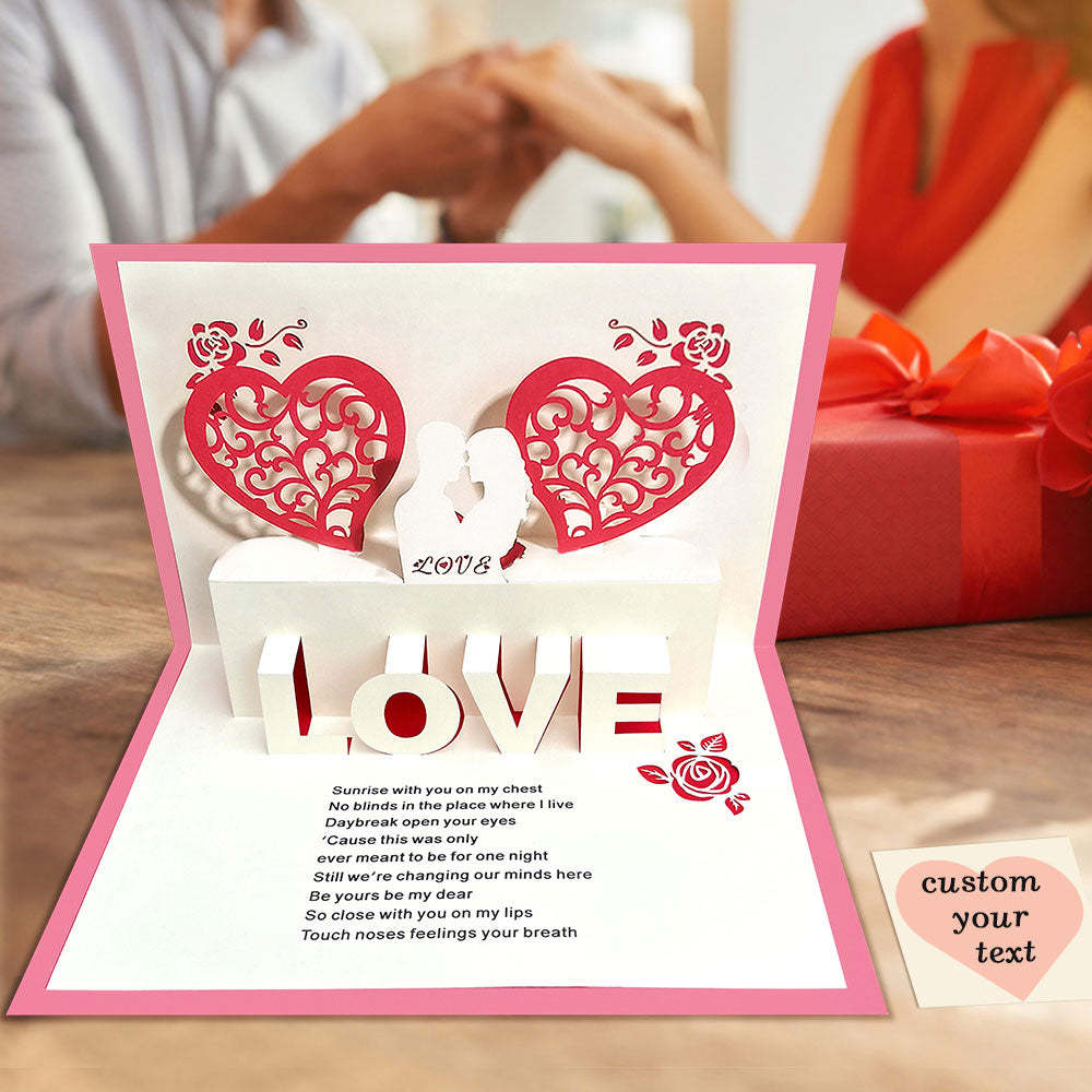 Custom 3D Pop-Up Card Personalized Heart Couple Pop Up Greeting Card - soufeelmy