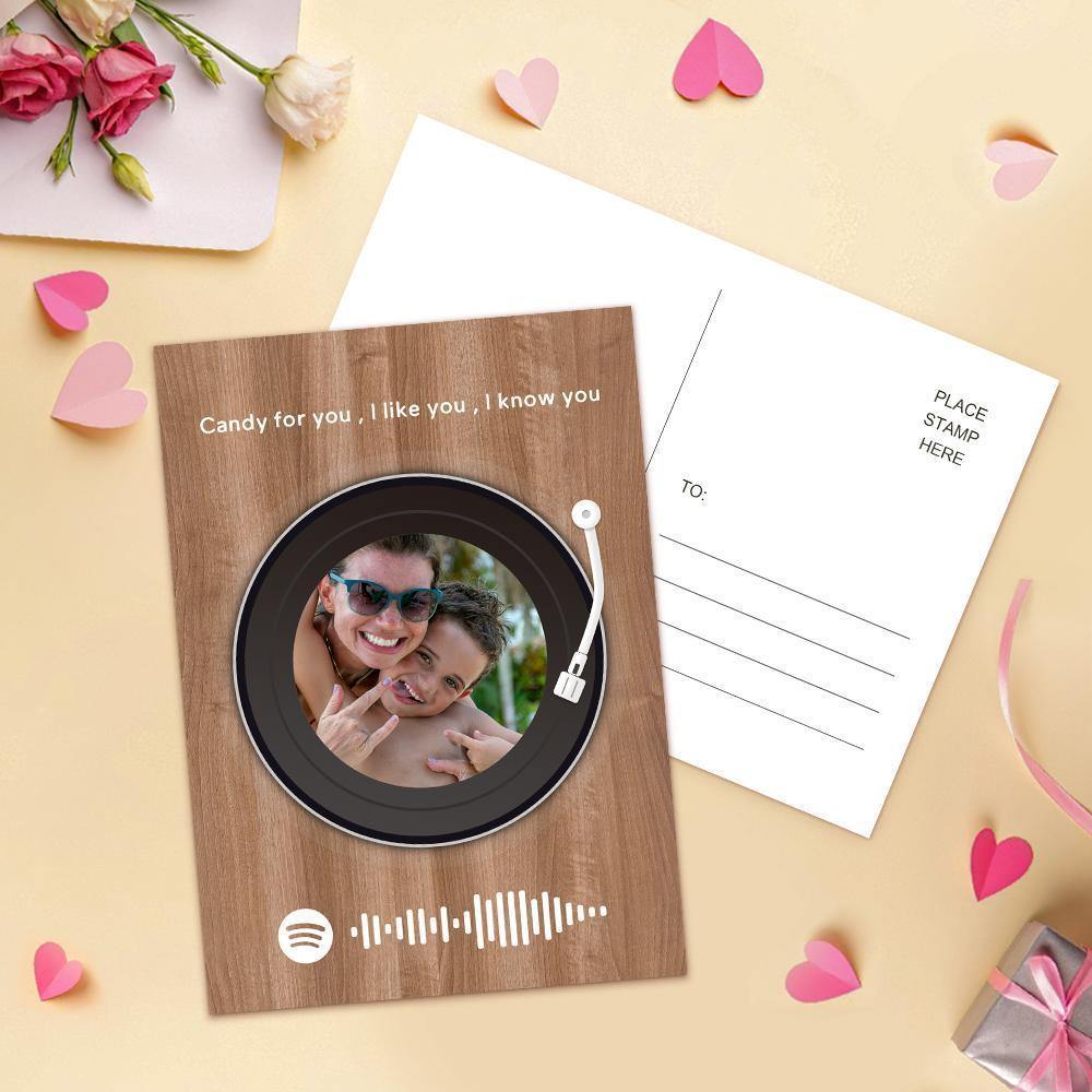 Custom Scannable Spotify Code Music Cards Gifts for Him