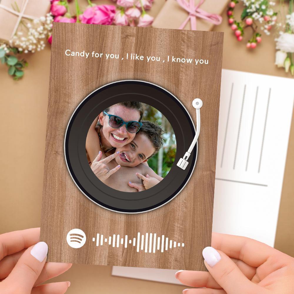 Custom Scannable Spotify Code Music Cards Gifts for Him
