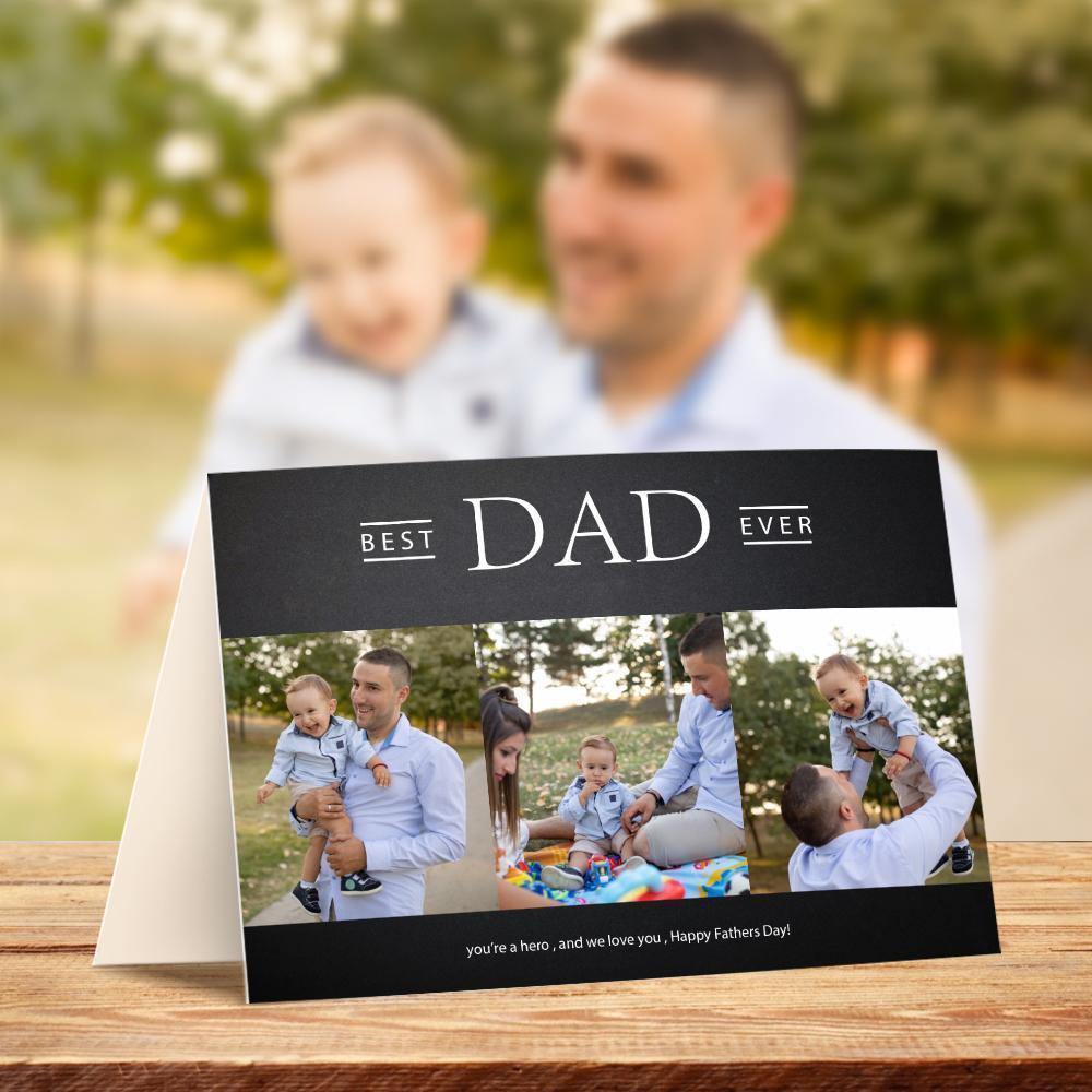 Custom Greeting Card for Fathers's Day Memorial Gift - Best Dad 