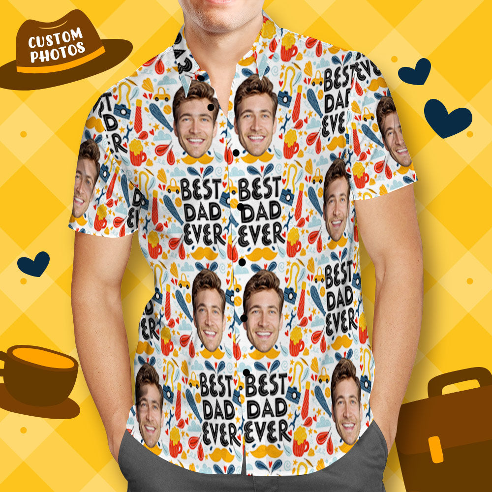 Custom Hawaiian Shirt Father's Day Beach Shirt Personalized Gift for Dad -