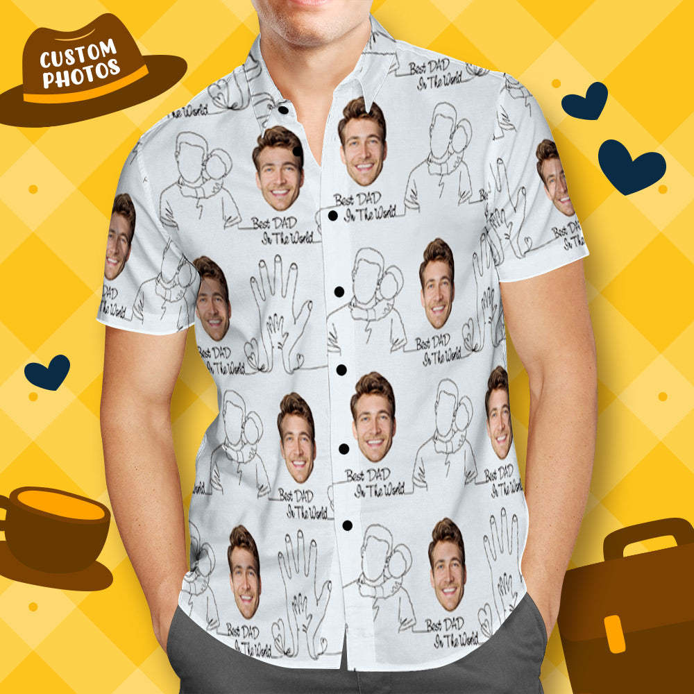 Personalized Hawaiian Shirt Custom Face Shirt Best Gift for Dad -