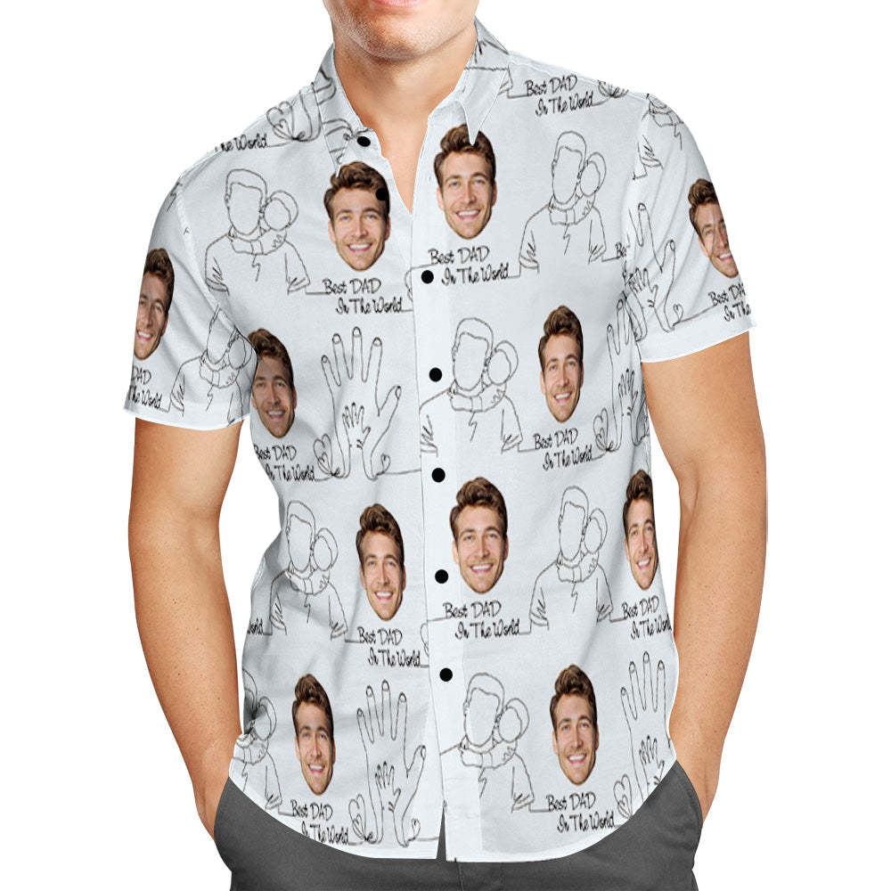 Personalized Hawaiian Shirt Custom Face Shirt Best Gift for Dad -