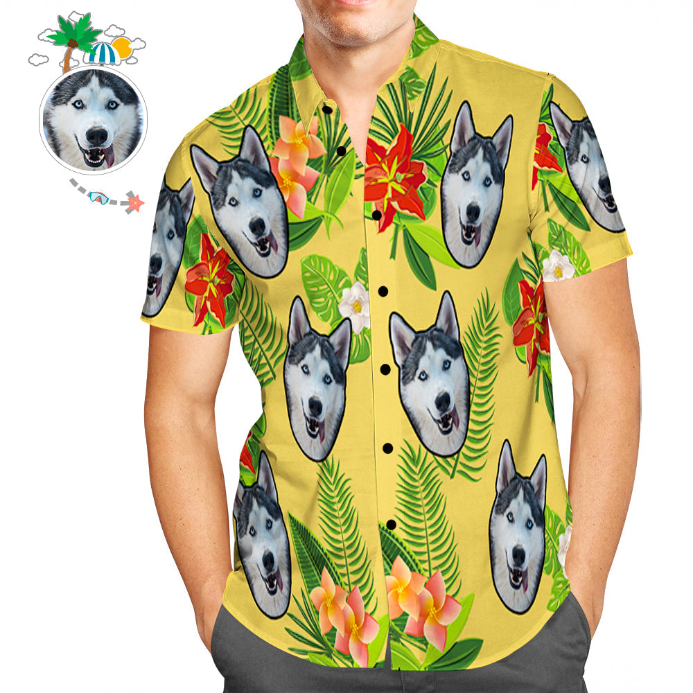 Custom Face Hawaiian Shirt Personalized Photo For Your Cutest Pet Perfect Gift For Animal Lover