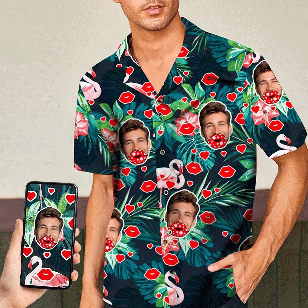 Custom Face Hawaiian Shirt Design Your Own Hawaiian Shirt Best Valentine's Day Gift - soufeelmy