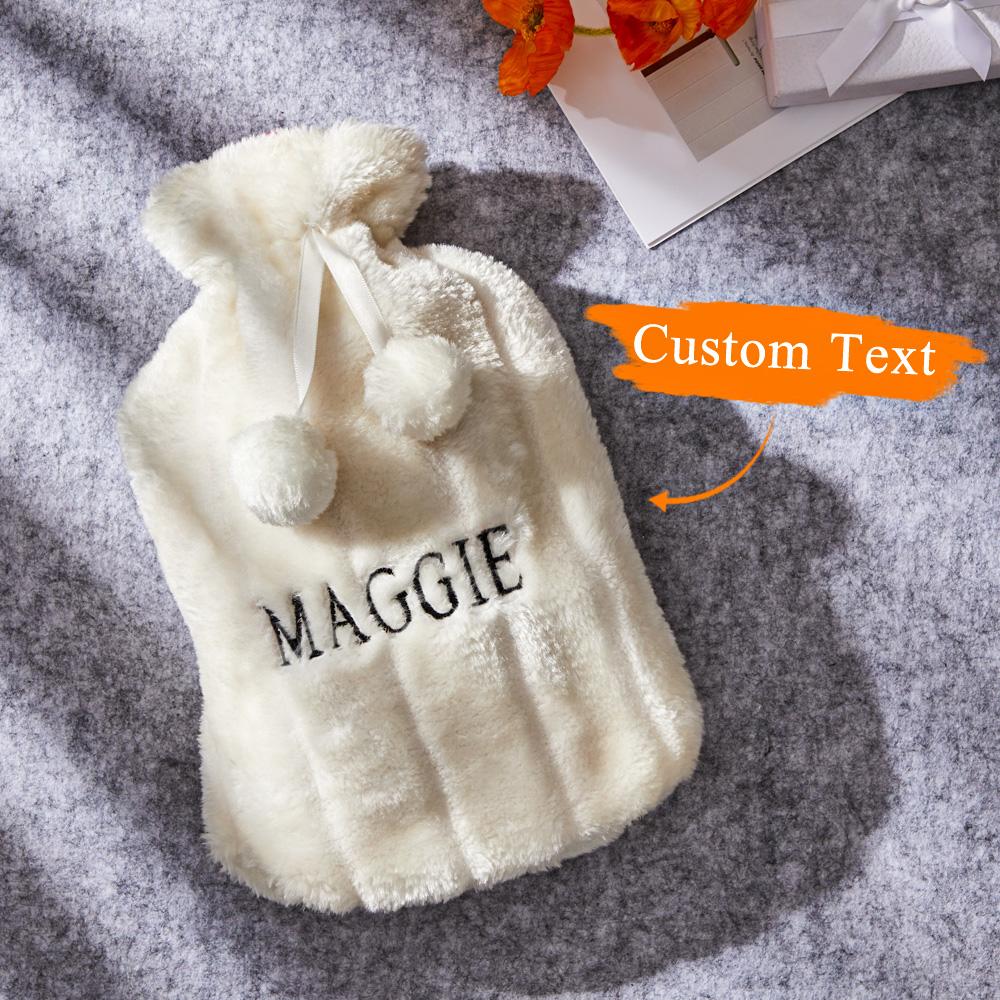 Custom Engraved Hot Water Bottle Winter Heating Plush Gifts - soufeelmy