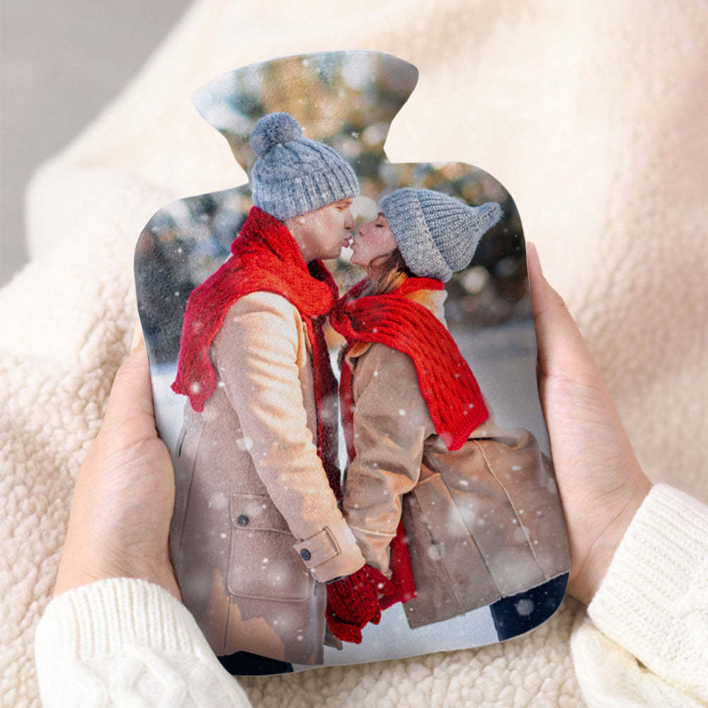 Custom Photo Hot Water Bottle Hot Compress and Cold Therapy Hot Water Bag for Winter Gifts - soufeelmy