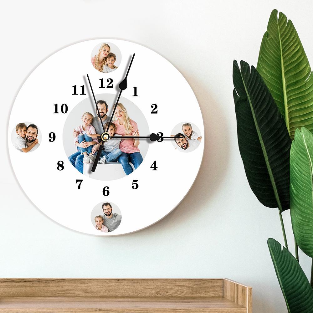 Custom Photo Clock Personalized Wall Clock with Multiple Photos - soufeelmy