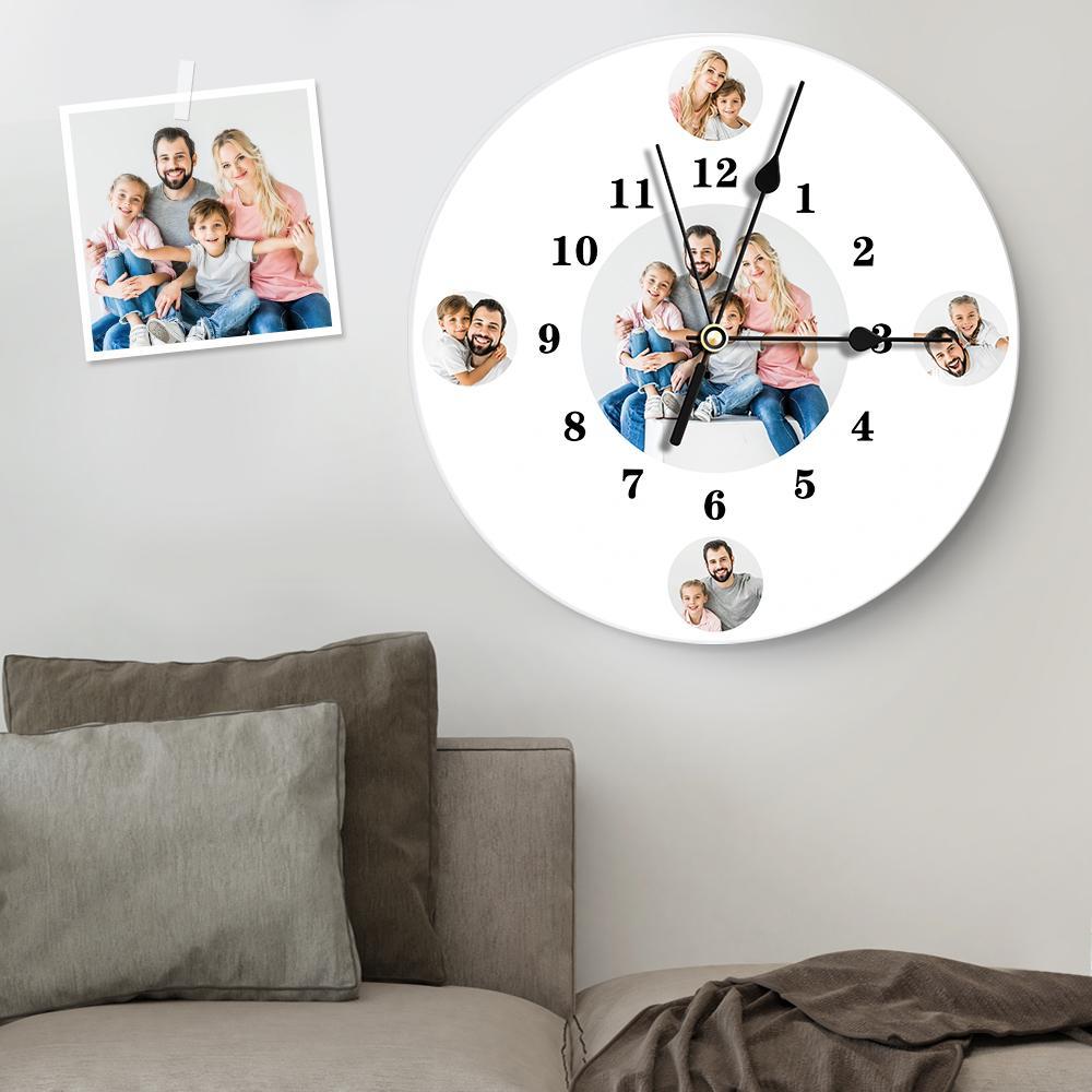 Custom Photo Clock Personalized Wall Clock with Multiple Photos - soufeelmy