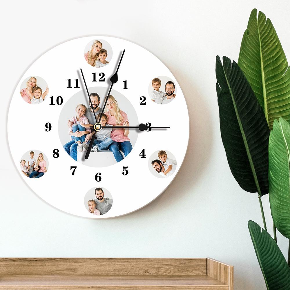 Custom Photo Clock Personalized Wall Clock with Multiple Photos - soufeelmy