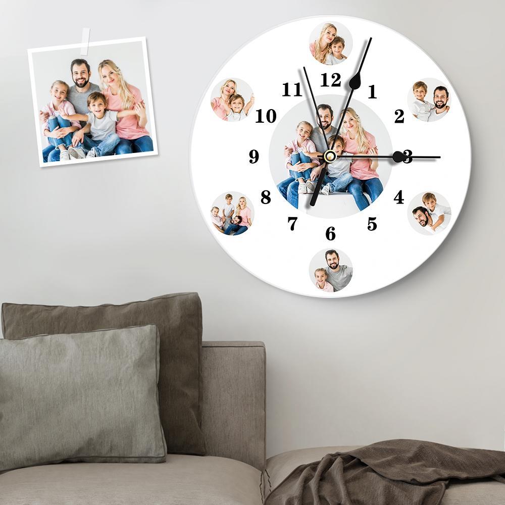 Custom Photo Clock Personalized Wall Clock with Multiple Photos - soufeelmy