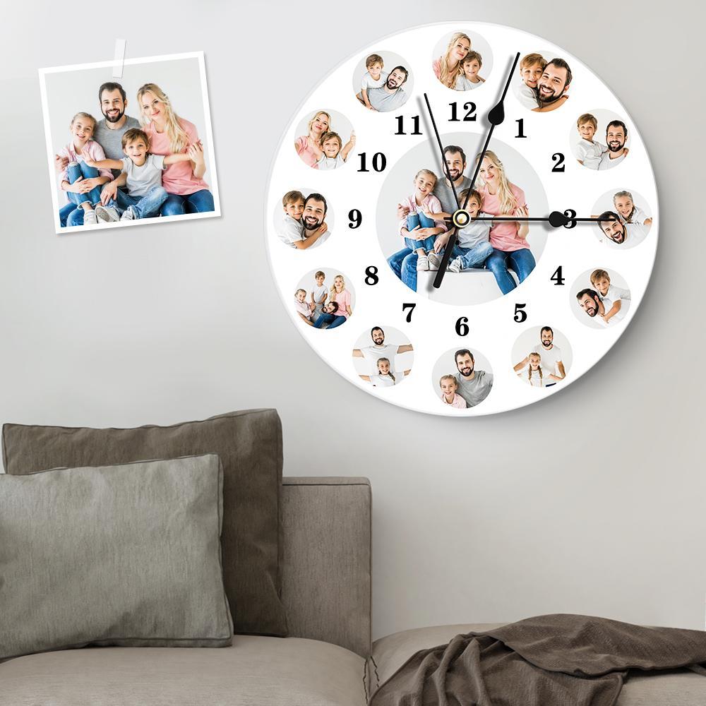 Custom Photo Clock Personalized Wall Clock with Multiple Photos - soufeelmy