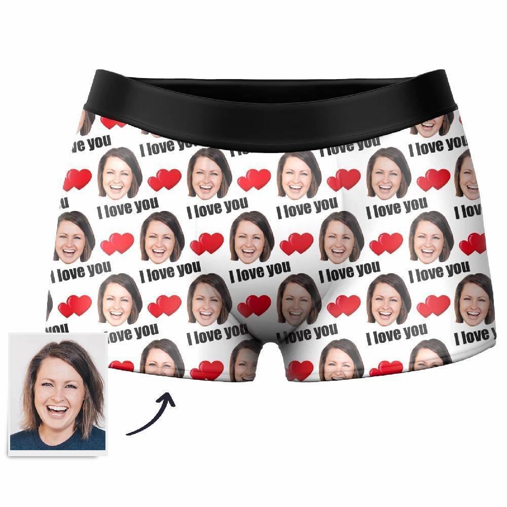 Custom  Photo Boxer,Heart-shaped Face Underwear - Men - soufeelmy