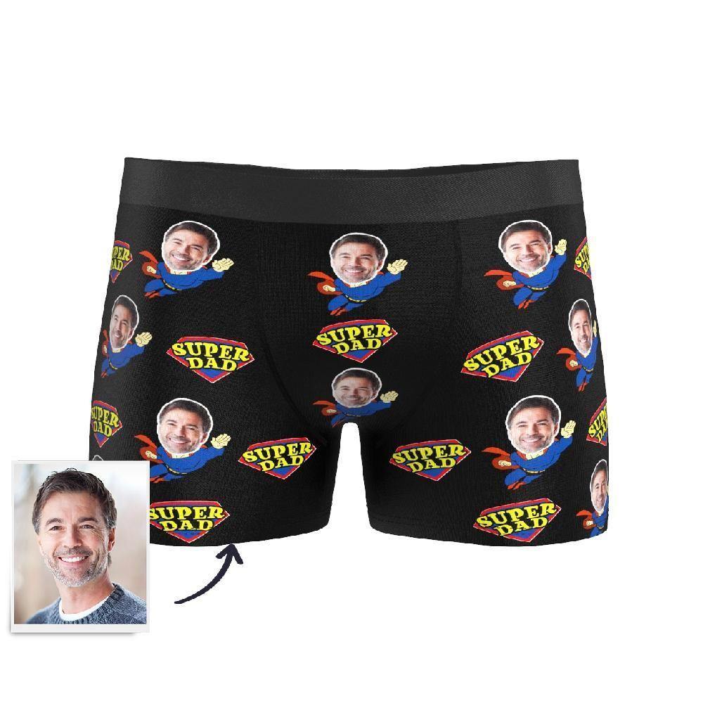 Custom Face Boxer Shorts - Super Dad - soufeelmy