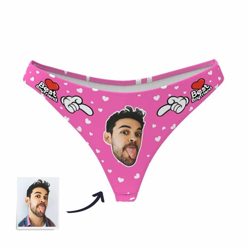 Custom Face Thong Panty Best Boyfriend - Women's - soufeelmy