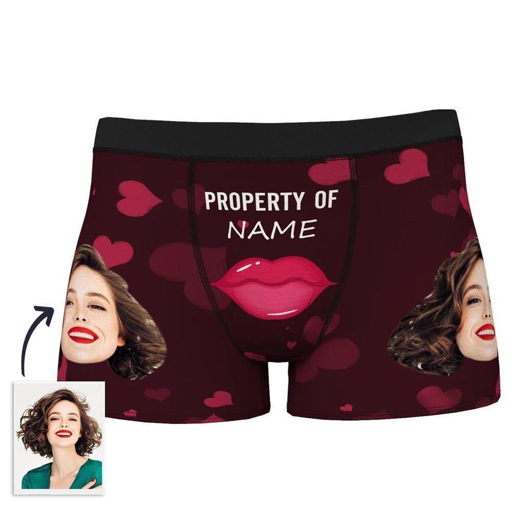 Custom Sexy Red Lips Boxer Shorts Men's - soufeelmy