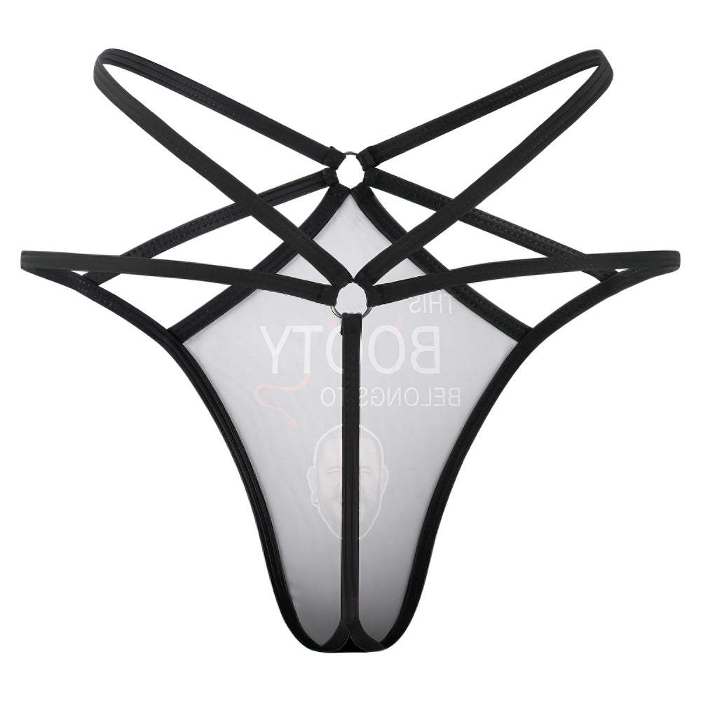 Custom Face Thong Personalized Belongs To Me Women's Funny Sexy Thongs - soufeelmy