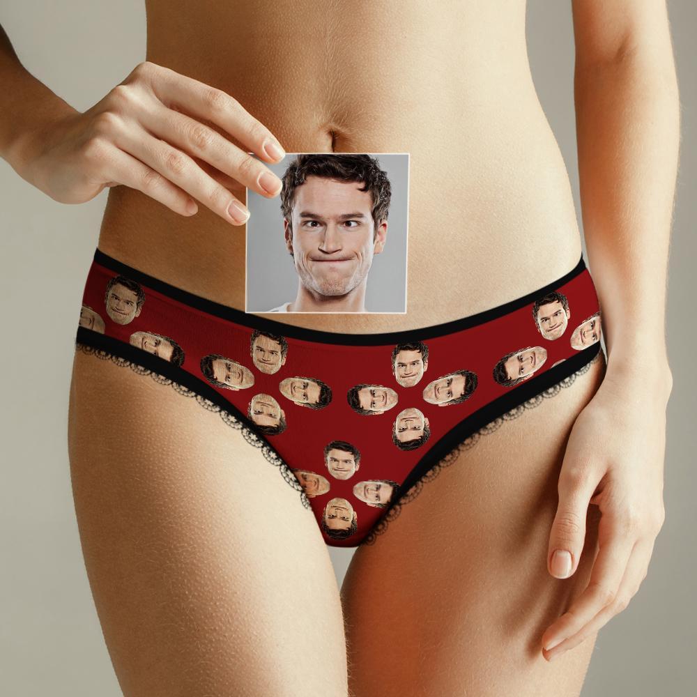 Custom Face Underwear for Her Personalized Multiple Color Women's Classic Thongs Lingerie Valentine Gift for Her - soufeelmy