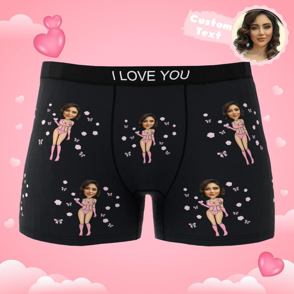 Custom Photo Boxer Catwoman Underwear Men's Underwear Gift For Boyfriend AR View - soufeelmy