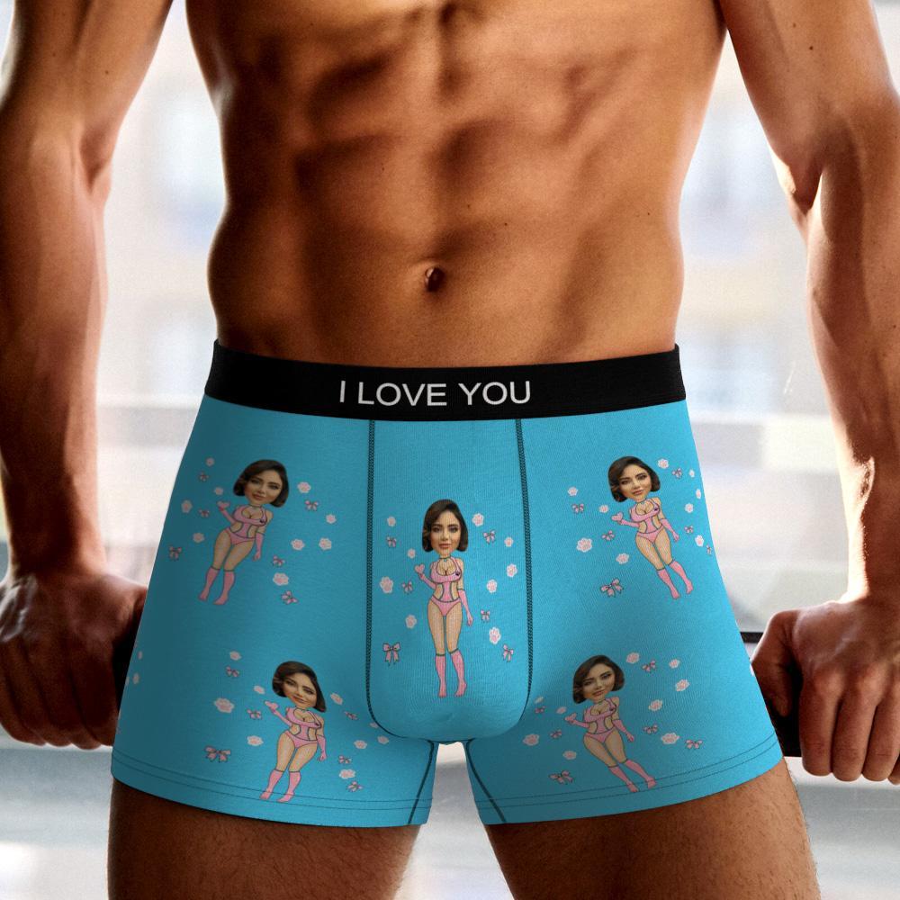 Custom Photo Boxer Catwoman Underwear Men's Underwear Gift For Boyfriend AR View - soufeelmy