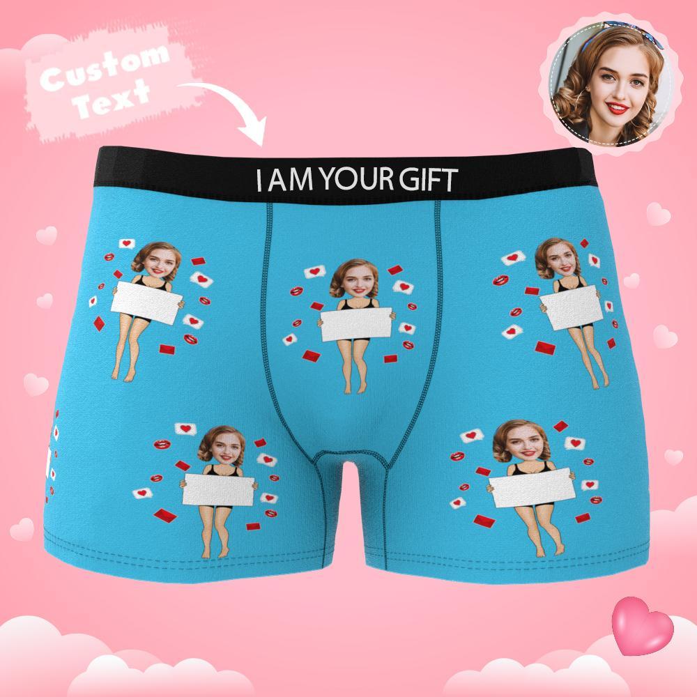 Custom Photo Boxer Uncover Me Underwear Men's Underwear Gift For Boyfriend AR View