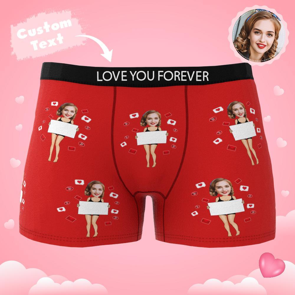 Custom Photo Boxer Uncover Me Underwear Men's Underwear Gift For Boyfriend AR View