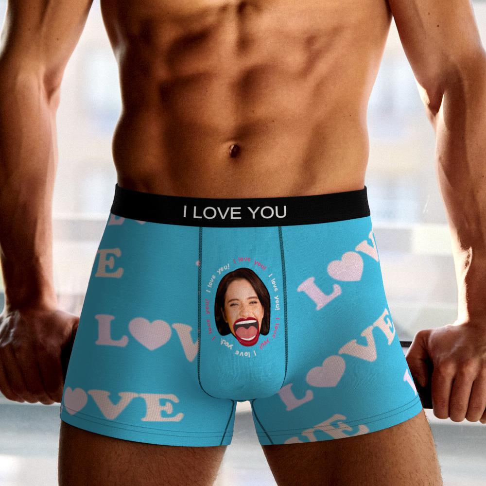 Custom Photo Boxer Kiss Underwear Men's Underwear Gift For Boyfriend AR View - soufeelmy