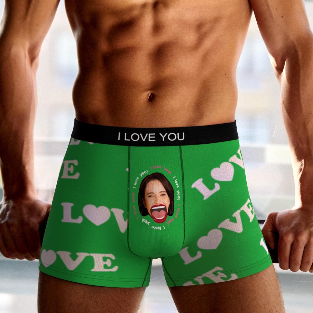 Custom Photo Boxer Kiss Underwear Men's Underwear Gift For Boyfriend AR View - soufeelmy