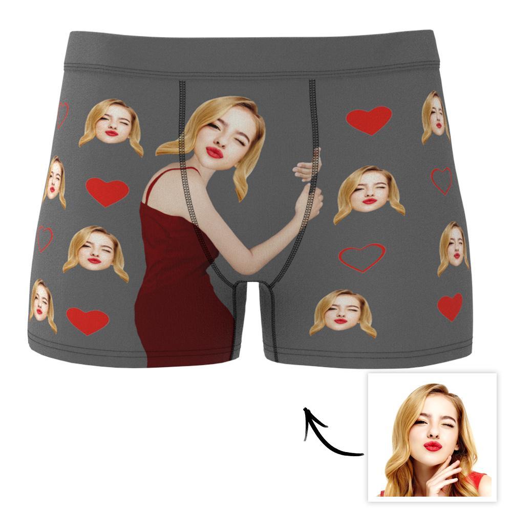 Custom Love Hug Boxer Shorts Personalized Underwear - soufeelmy