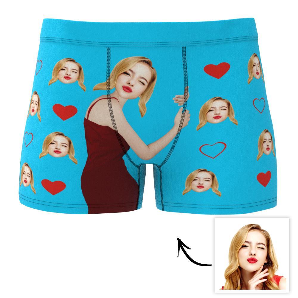 Custom Love Hug Boxer Shorts Personalized Underwear - soufeelmy