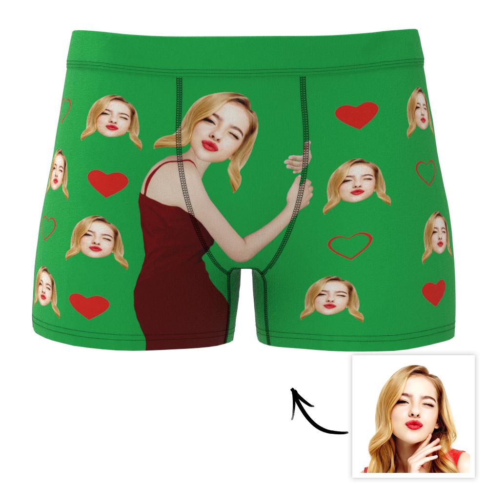 Custom Love Hug Boxer Shorts Personalized Underwear - soufeelmy