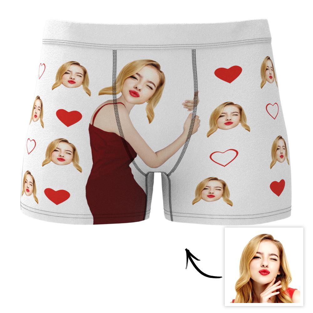 Custom Love Hug Boxer Shorts Personalized Underwear - soufeelmy