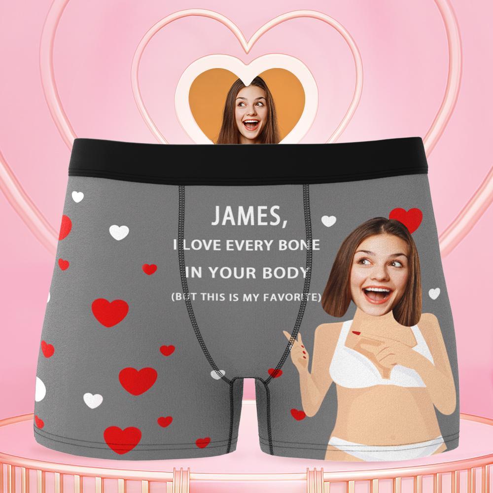 Custom Photo Boxer Funny Face Underwear Gifts for Husband/Him - Men's - soufeelmy