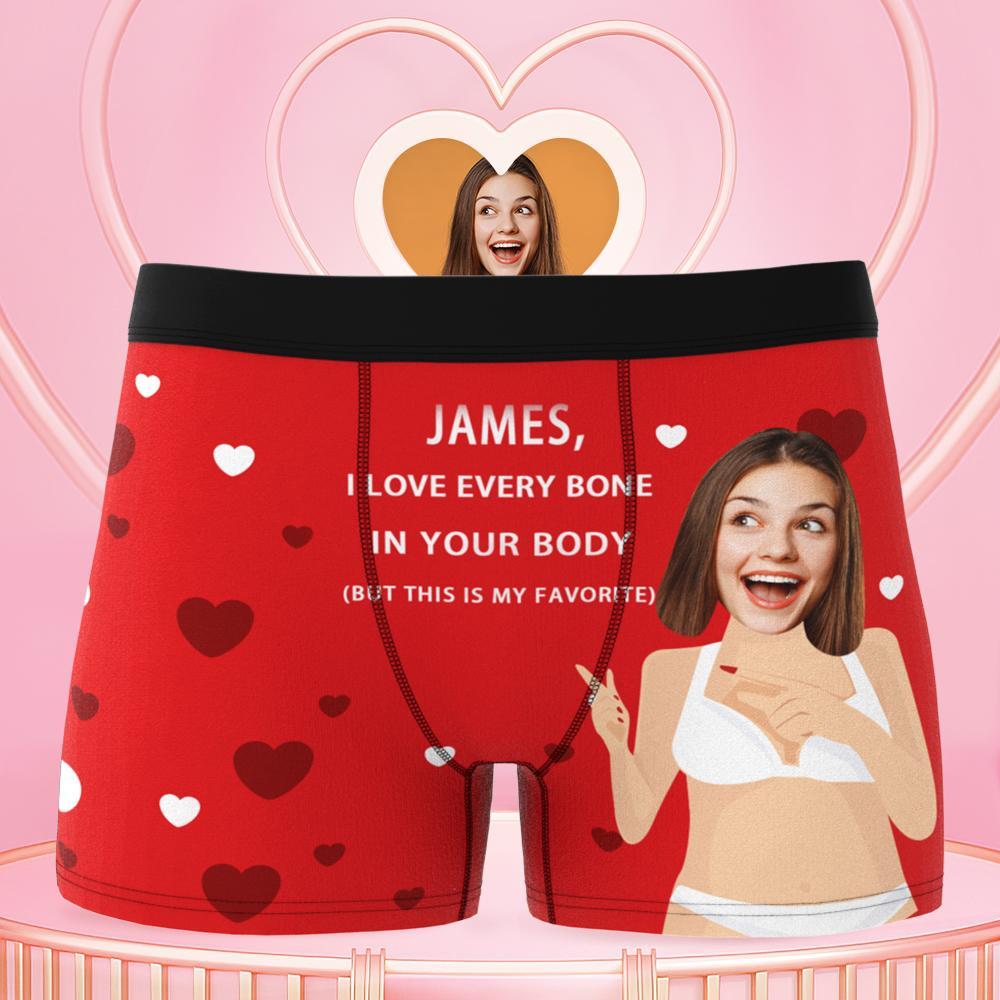 Custom Photo Boxer Funny Face Underwear Gifts for Husband/Him - Men's - soufeelmy